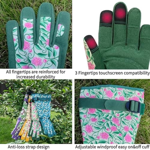 Thorn-proof Gardening and Garden Gloves,Durable Long Rose Yard Work Glove,Gifts for Men Women,Touchscreen