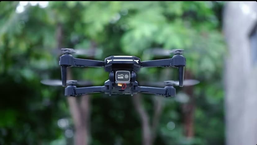 Drone with 1080P Camera - Foldable Remote Control Quadcopter with Gesture Control, 3D Flip, One Key Start, Emergency Stop, 2 Batteries, Easier to use, Toy for Adult Beginners, Black&Blue