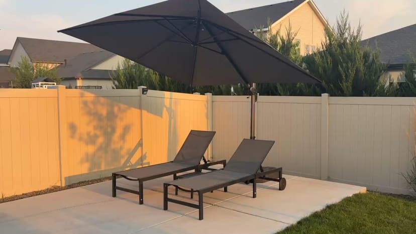 PURPLE LEAF Outdoor Chaise Lounge Chairs Set Recliner Adjustable Chair with Wheels and Table for Poolside Beach Patio Aluminum Reclining Sunbathing Lounger, Grey