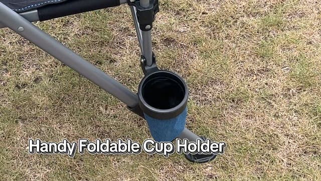 Folding Camping Chair with Cup Holder and Storage Bag, Heavy Duty Support 400 LBS, Oversized Collapsible Portable Adjustable Back Support Camping Chair for Outdoor Lawn Patio Balcony