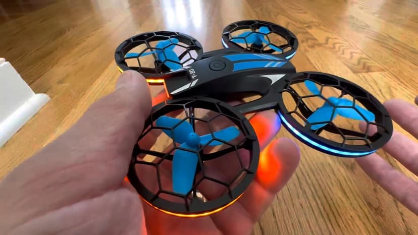 Drones - RC Drone with Auto Hovering and Headless Mode, Quadcopter with LED Light, Propeller Full Protect, 3D Flips, 3 Batteries, Remote Control, Best Gifts