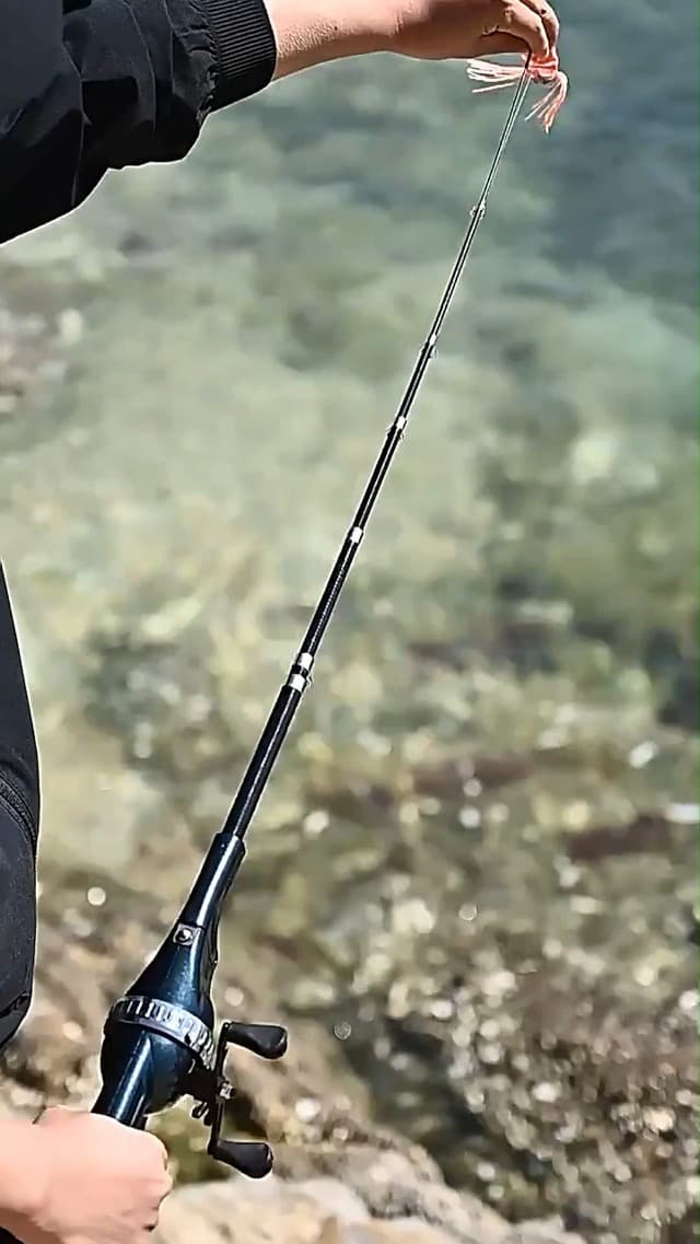 Fishing Rod, Fishing Pole Fishing Rod and Reel Combo Telescopic Fishing Rod Collapsible Rod Stainless Steel Pocket Fisherman Tackle Portable for Beginner Kids Adults Travel Saltwater Freshwater