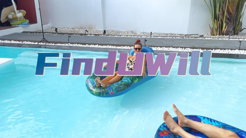 FindUWill Pool Floats Chairs Adult - 2 Pack 65'' x 42'' Large Pool Float Chairs, Inflatable Pool Lounger with Cup Phone Holder, Backrest, Footrest, Tanning Pool Lounge