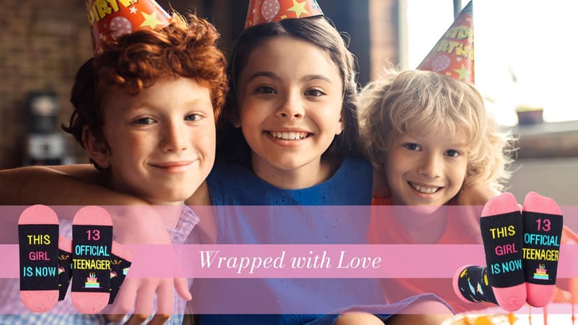 HAPPYPOP Official Teenager Girl Birthday Gifts - 13 Year Old Teen Girls Sock Gifts