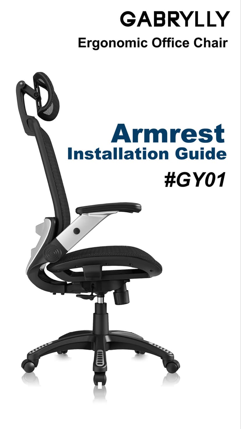 GABRYLLY Ergonomic Office Chair, High Back Home Desk Chair with Headrest, Flip-Up Arms, 90-120° Tilt Lock and Wide Cushion, Big and Tall Mesh Chairs for Man Woman, Black Task Chair