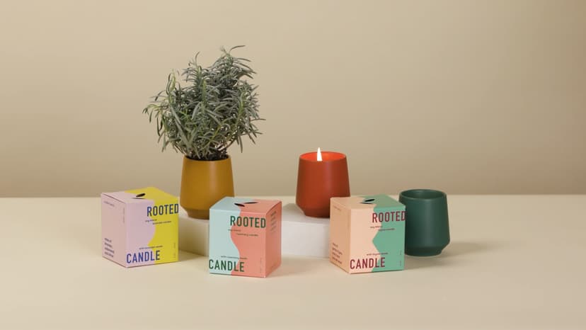 Modern Sprout Rooted Candle - 2 in 1 Cedarwood Scented & Soy Candle with Seeds That Grows into Lavender Plant - 6 oz w/ 42 hr Burn time in Matte Glaze Ceramic Vessel Ideal for Indoor Herb Garden