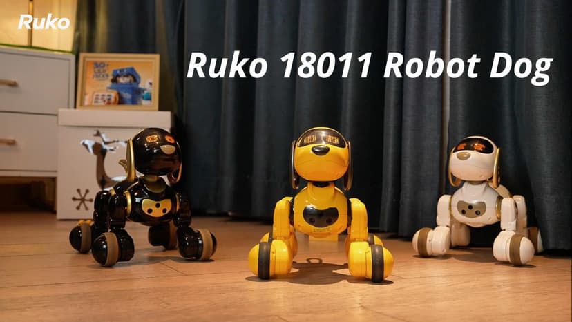 Programmable Robot Toy, 2.4GHz Remote & Gesture Control, Touch Sensor, with Realistic Barks, Birthday Gift for Kids Age 3+ Ruko 18011 Smart Robot Dog, Interactive Puppy Pet with 30 LED Expressions B0FLXCXPHD