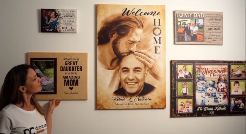 Dem Canvas Personalized Prints, Custom Photo and Name, Wedding Gifts for Couple, Anniversary Valentine Gift, Marriage Prayer Canvas, Engagement Gift (12x08)