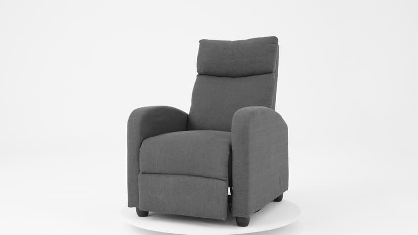 JUMMICO Recliner Chair Adjustable Home Theater Single Recliner Sofa Furniture with Thick Seat Cushion and Backrest Modern Living Room Recliners (Fabric, Aurora Grey)