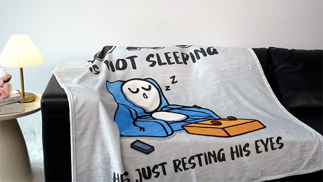 Dad Gifts from Daughter Son, Super Soft Throws Blanket for Couch and Napping, 60" x 50" (Gray) Funny Birthday Gift for Dad Husband, Dad is Not Sleeping Blanket B0DPW37148