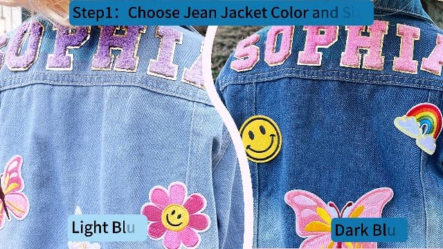 Rryoumisun Personalized Kids Denim Jacket with Names, Custom 1-14 Years Old Girls Boys Spring&Fall Outerwear Jackets B0DDDNW4CR