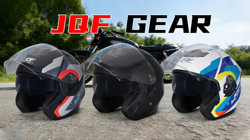 Motorcycle Helmets Open Face for Streey Moped Scooter, Dual Visor 3/4 Moped Helmets for Adults Motorbike Half Helmet 601 DOT Approved Men and Women