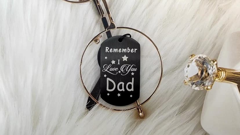 Resdink Dad Gifts from Daughter Son- Remember I Love You Dad Birthday Christmas Fathers Day Keychain
