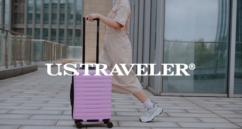 U.S. Traveler Boren Hardside Spinner Luggage With Aluminum Handle, Pink, Checked-Large 30-Inch