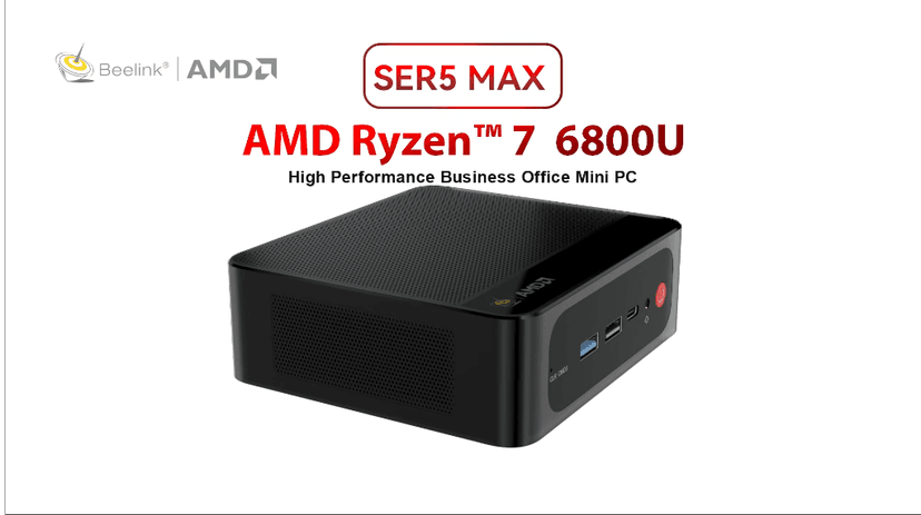 Beelink Ser5 Pro mini PC, AMD Ryzen 5 5500U (Up to 4.0GHz,6C/12T), 16GB DDR4 500GB PCle SSD,mini Computer Support 4K Triple Display/2.5G LAN/WiFi6/BT5.2, Home/Office Mini Desktop Computer