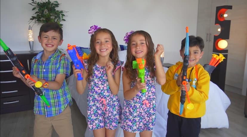 SpringFlower 2 Bow and Arrow Sets with LED Light-up,2 Foam Dart Guns for Kids 5 6 7 8 9 10+ Years Old, Archery Set with Standing Target for Boys & Girl, Ideal Gift