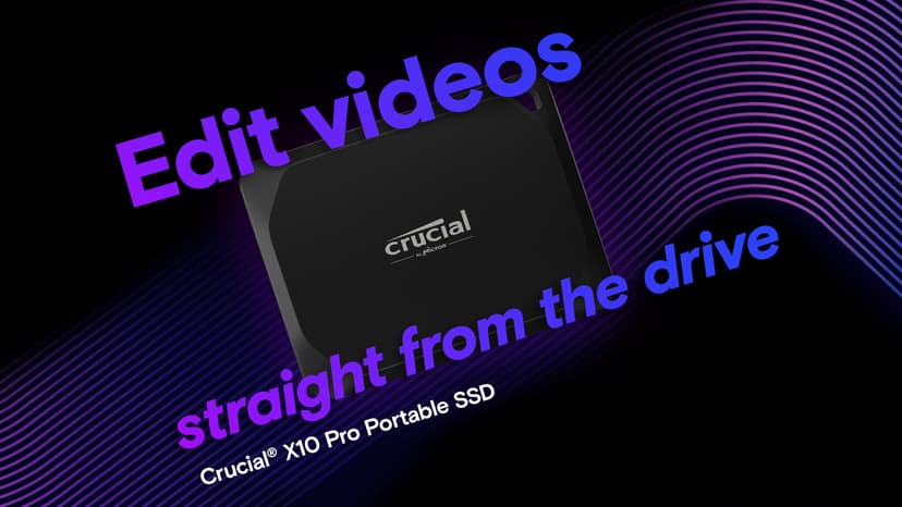 Crucial X10 Pro 1TB Portable SSD, Up to 2100MB/s Read, 2000MB/s Write, 3.2 USB-C, External Solid State Drive, Durable Storage for PC & Mac, for Professional Creators, Black - CT1000X10PROSSD902