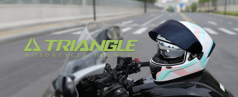TRIANGLE Motorcycle Helmets Full face Helmet for Adults Men and Women Dual Visor with Internal Sunshield DOT Approved