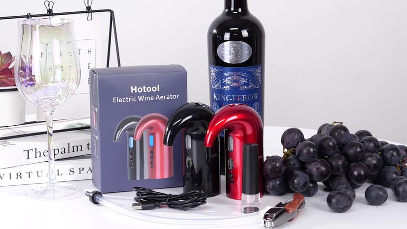 Electric Wine Aerator, Wine Decanter Pump Dispenser Gifts Set,Automatic Wine Aerator Pourer Spout. Wine Dispenser Pump Wine Accessories, Wine Gifts for Women Wine Lovers Black…