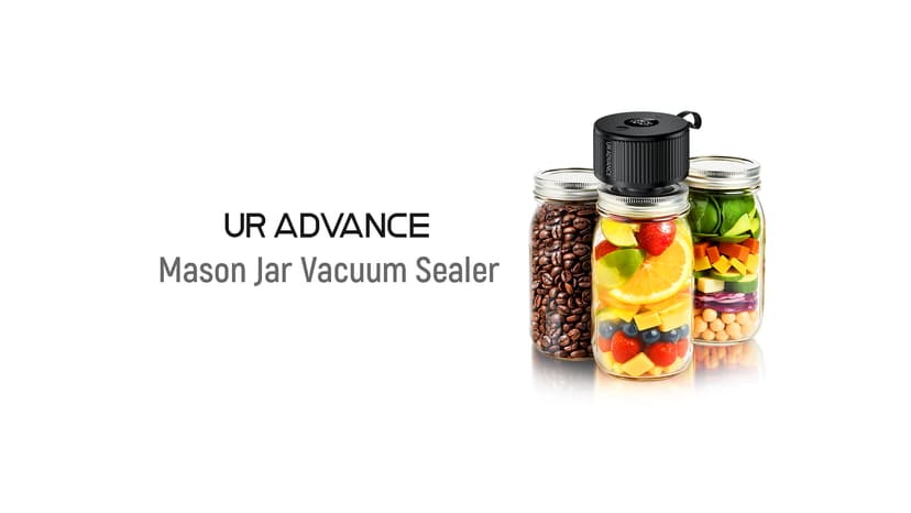 Upgraded 3-in-1 Electric Mason Jar Vacuum Sealer Kit for Jars, Bags, Food Savers & Containers | Auto-Stop Jar Sealer with 4-Hours Battery Life & One-Handed Operation for Dry Foods, Jams & Leftovers