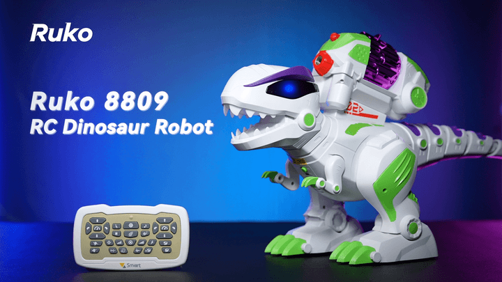Programmable, Walking, Roaring, LED Eyes and Shooting, Interactive Gifts for Boys & Girls Age 3 4 5 6 7 8 Ruko 8809 Dinosaur Toys for Kids, Large Rechargeable RC T-Rex, Green B0FLD5QB87