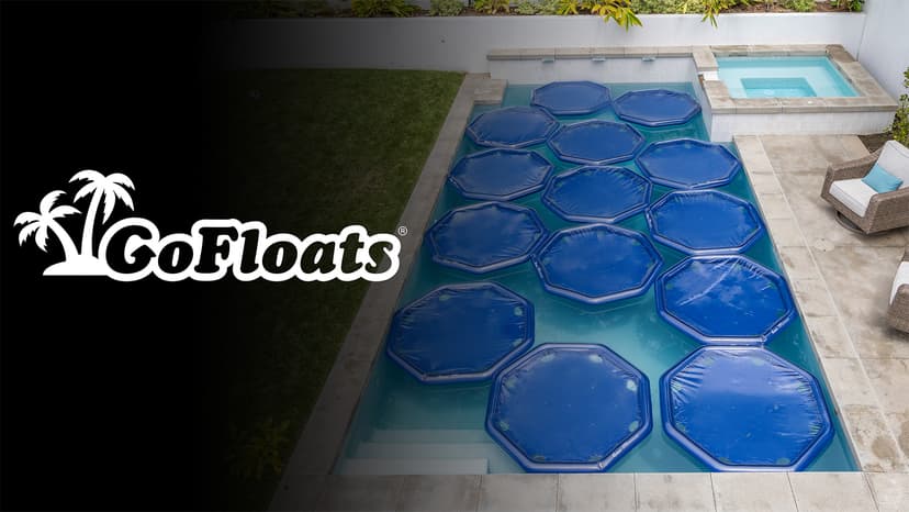 GoFloats V2 Inflatable Solar Pool Heaters for Affordable Pool Heating and Insulation - 12 Pack