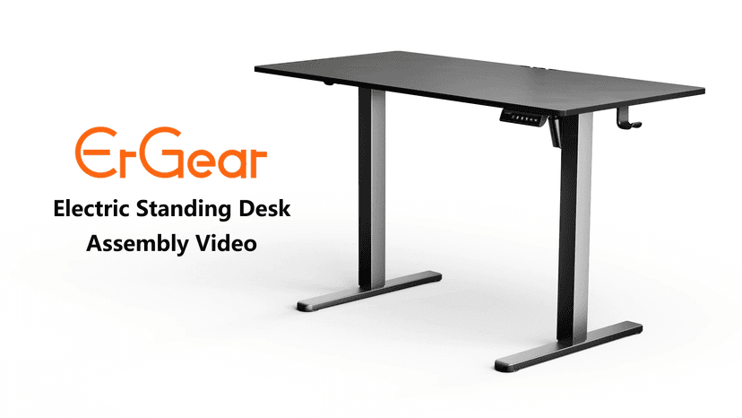 ErGear Height Adjustable Electric Standing Desk, 48 x 24 Inches Sit Stand up Desk, Memory Computer Home Office Desk, Black