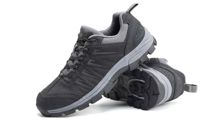 OL OUTJET LEGEND Men's Waterproof Hiking Shoes Leather Comfortable Lightweight Anti-Slip Outdoor Walking Work Sneakers