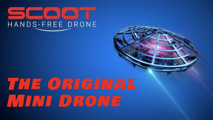 Force1 Scoot Hand Operated Drone for Kids or Adults - Hands Free Motion Sensor Mini Drones, Easy LED Indoor Rechargeable UFO Toy Flying Orb Ball Drone Toys for Boys and Girls (Blue)