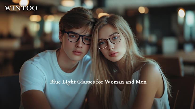 WINTOO Blue Light Glasses for Woman Men | 99% Blue Light Blocking Glasses for Computer Gaming TV Phone Screen Square Frame | Anti Eyestrain & UV Glare Protection - 5 Pair