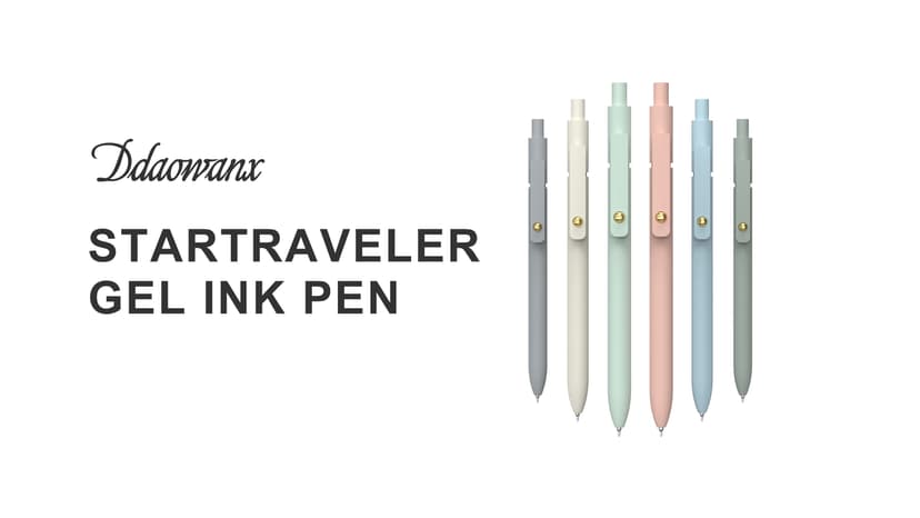 Ddaowanx Gel Pens, 6 Pcs 0.5mm Quick Dry Black Ink Pens Fine Point Smooth Writing Pens, Cute Office School Supplies Gifts for Women