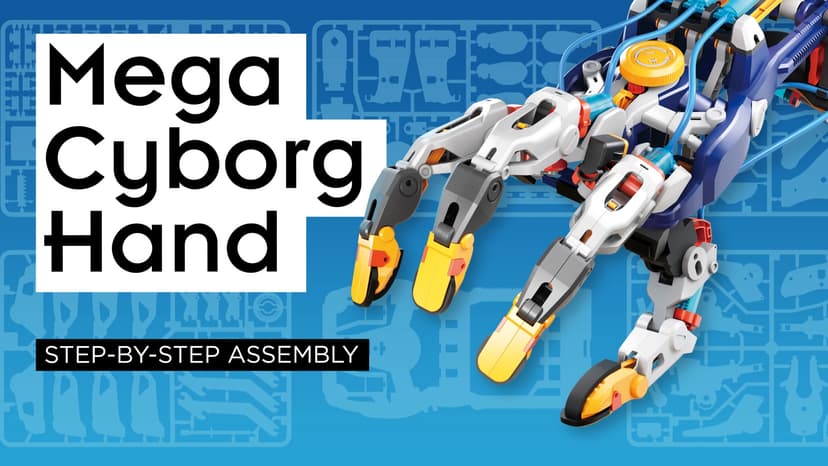 Thames & Kosmos Mega Cyborg Hand STEM Experiment Kit | Build Your Own GIANT Hydraulic Amazing Gripping Capabilities Adjustable for Different Sizes Learn Pneumatic Systems B085LRW4VR