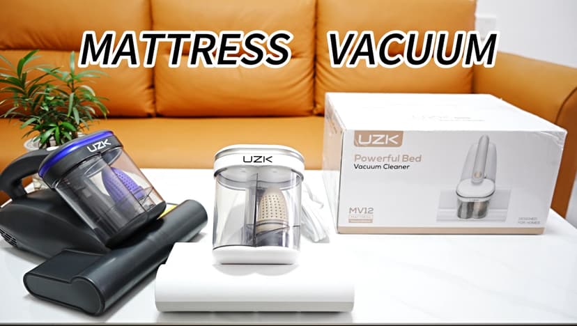 Bed Vacuum Cleaner Mattress Vacuum Cleaner,16Kpa Powerful Handheld Vacuums with UV-C Light & Double Dust Cup & High Heating & Ultrasonic & Anion for Bed Sofa
