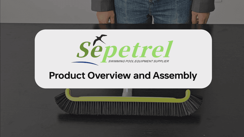 Sepetrel 17.5" Pool Brush Head for Cleaning Walls,Heavy Duty Inground/Above Ground Swimming Pool Scrub Brushes with Premium Strong Bristle & Reinforced Aluminium Back