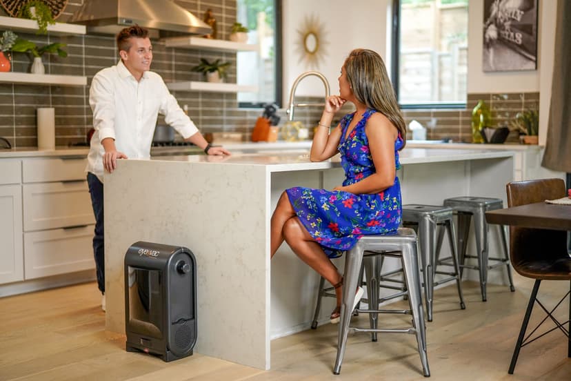 EyeVac Pro Touchless Vacuum Automatic Dustpan - Ultra Fast & Powerful - Great for Sweeping Salon Pet Hair Food Dirt Kitchen, Corded Canister Vacuum, Bagless, Automatic Sensors, 1400 Watt (Black)