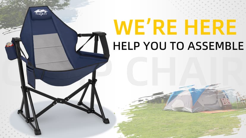 Fragess Portable Hammock Camping Chair with Adjustable Back, Folding Hammock Chair Supports 330lbs, Camping Swing Chair for Adults, Camping Hammock Chair for Lawn, Concerts, Backyard, Stargazer