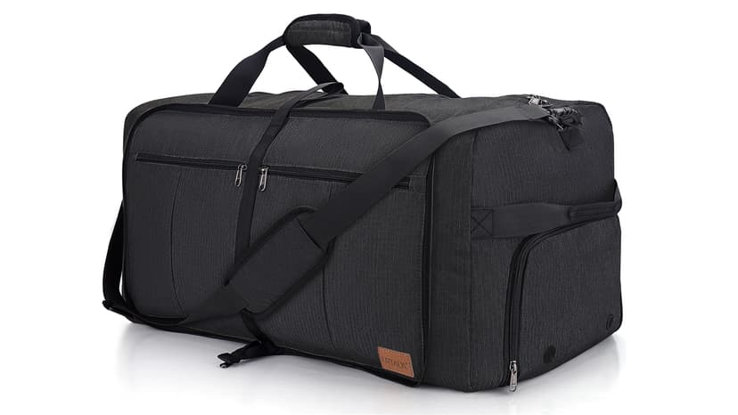 Urtala 80L EXTRA LARGE Duffle Bag for Travel, 26" Foldable Travel Duffel Bag with Shoe Compartment for Men Women, Waterproof & Tear Resistant (Black, EXTRA LARGE, 80L)