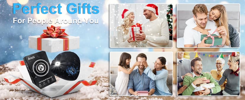 Lenski Stocking Stuffers for Men Adults, Dad Gifts for Men, Bluetooth Beanie Hat for Mens, Mens Gifts for Dad Him Grandpa