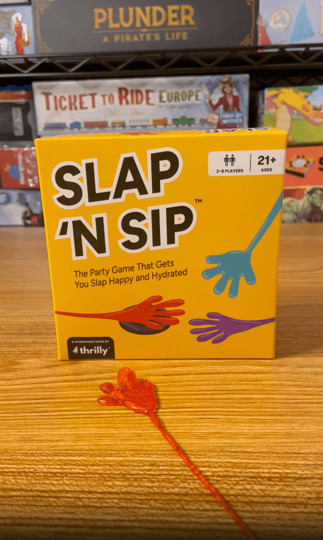Slap N Sip A Hilarious Drinking Game with Sticky Hands, 200 Cards & A Sip Chip, Fast-Paced Adult Party Game for Game Nights, Funny Gift for Adults Ages 21+