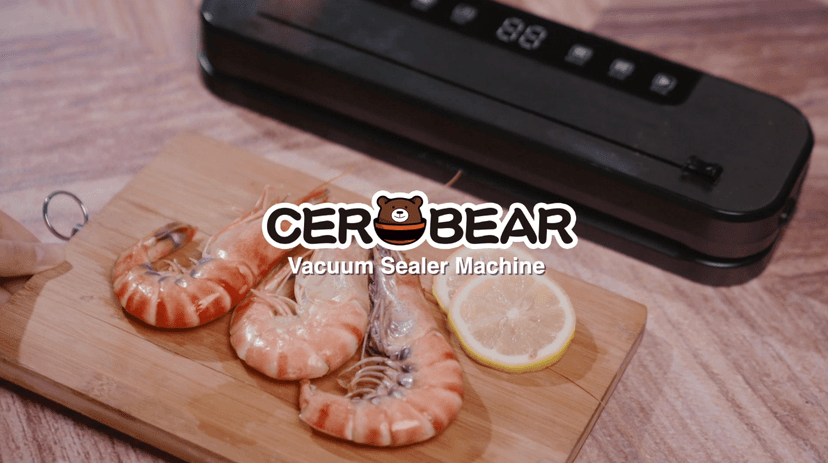 CEROBEAR Food Vacuum Sealer Machine, 75kpa Powerful Food Saver Vacuum Sealer Machine with Cutter, 6-in-1 Automatic Air Sealing for Food Storage, Sous Vide, Meat, Vegetables, Dry/Moist Modes