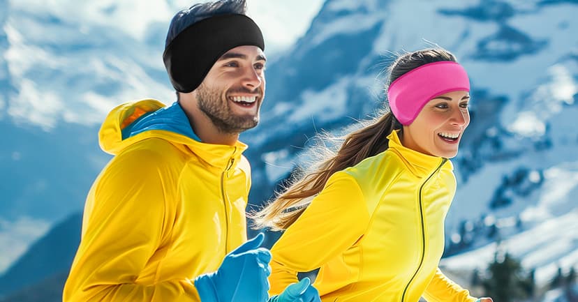 Lauzq Winter Fleece Ear Warmers Muffs Headband for Men Women Kids Ski Running Cycling