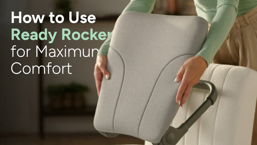 READY ROCKER Ultra| Adjustable Ergonomic Portable Rocker | Back Pain Relief & Relaxation | Back & Lumbar Support for Chair | Lightweight & Portable | 4.0 Model (Dove)