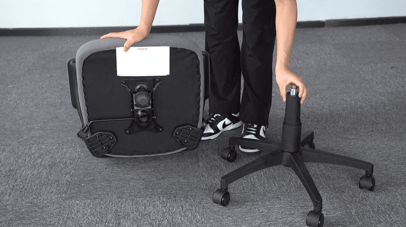 CLATINA Desk Chairs with Wheels, Flip Up Arms Ergonomic Mesh Back Office Chair with Lumbar Support, Adjustable Height Swivel Rolling Computer Task Chairs for School Conference Room Home Study, Grey