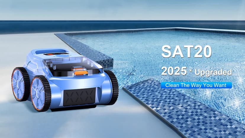 (2025 New) Robotic Pool Vacuum, Robotic Pool Cleaner for Inground Pools, Pool Robot with Smart Navigation, Floor/Wall/Waterline Cleaning, 180 Mins Runtime for Pool Up to 2100 Sq.ft