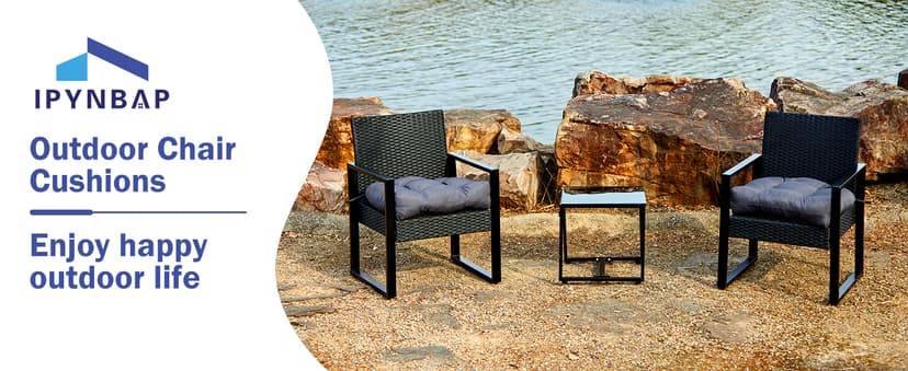 IPYNBAP Outdoor Chair Cushions Set of 2, Patio Chair Cushions with Ties, 19x19+5” Tufted Outdoor Seat Cushions, Waterproof Patio Furniture Cushions, Outdoor Dining Chair Pads, Forest Green