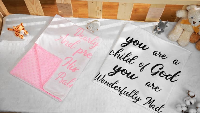 Rtteri Christian Gift for Baby Plush Baby Blanket with Dotted Backing First Communion Gift Baptism Blanket Scripture Swaddle Bible Verse for Newborn Boy Girl Christening Godchild Gift(Pink and White)