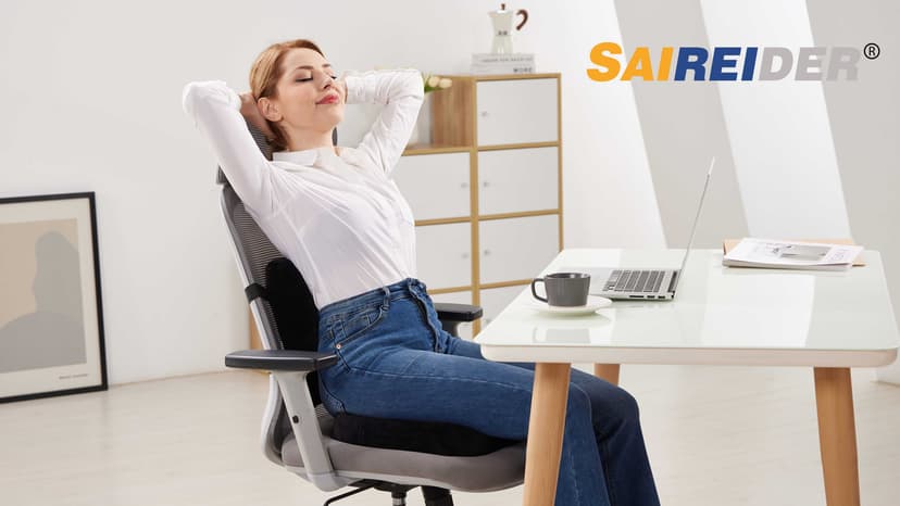 SAIREIDER Seat Cushion and Lumbar Support Pillow for Office Chair, Memory Foam Car Seat Cushions Back Support Pillows, Help Relieve Pain of Back, Lumbar, Tailbone and Sciatic Nerve(Black)