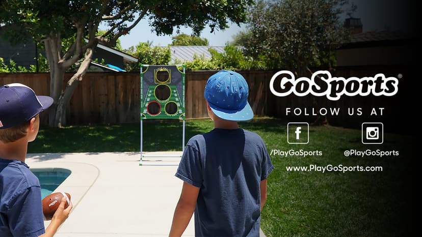 GoSports Football & Baseball Toss Games Available in Football Red Zone Challenge or Baseball Pro Pitch Challenge Choose Between Backyard Toss or Door Hang Targets