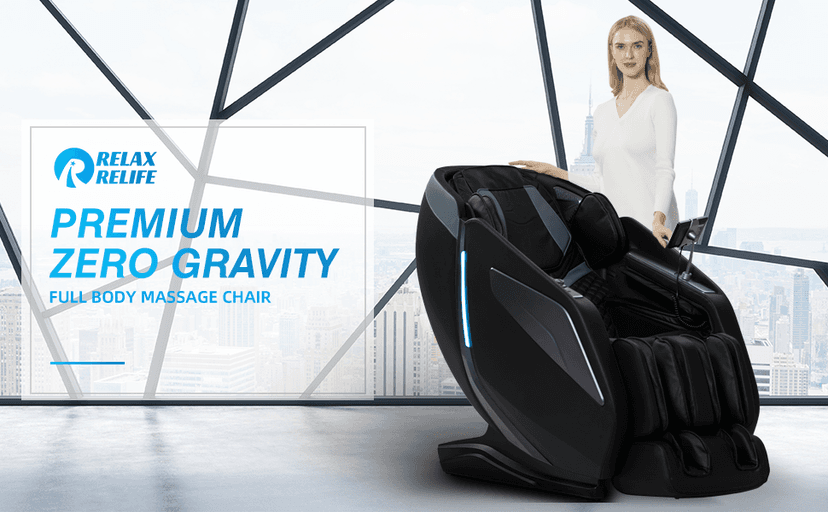 Full Body Zero Gravity Massage Chair with Body Scan 4D Intelligent Shiatsu Strecth Massage, Back/Leg Heated with AI Voice Control Bluetooth Speaker Airbags SL Track Massage Black