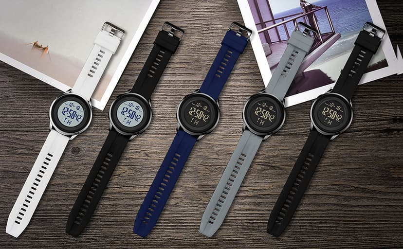 COSSINIGE Mens Digital Waterproof Military Watch for Men Black Dive Tactical Sports Minimalist Ultra-Thin Wrist Watch